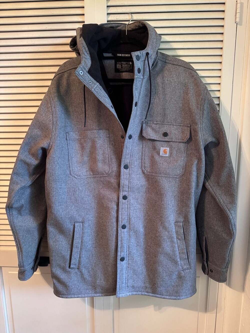 Carhartt Rain Defender Relaxed Fit Heavyweight Hooded Shirt Jac 105022